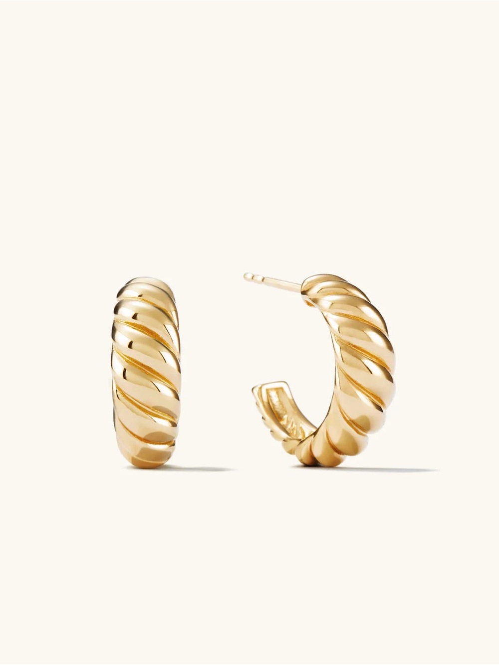 Like New Mejuri Croissant Dôme Hoops